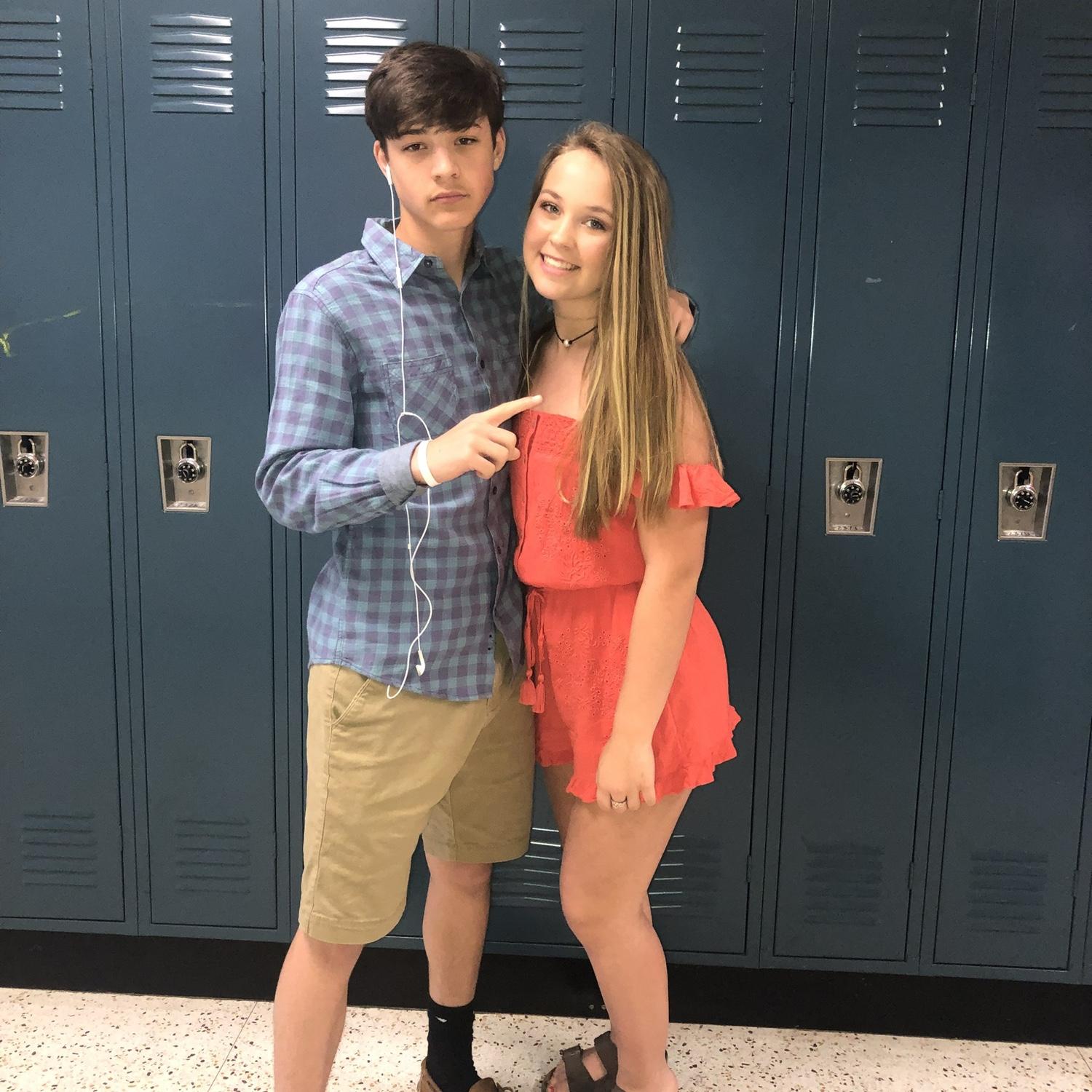 Trent and Megan in 8th grade. Sadly, Trent ended up moving to the cross town rival shortly after.