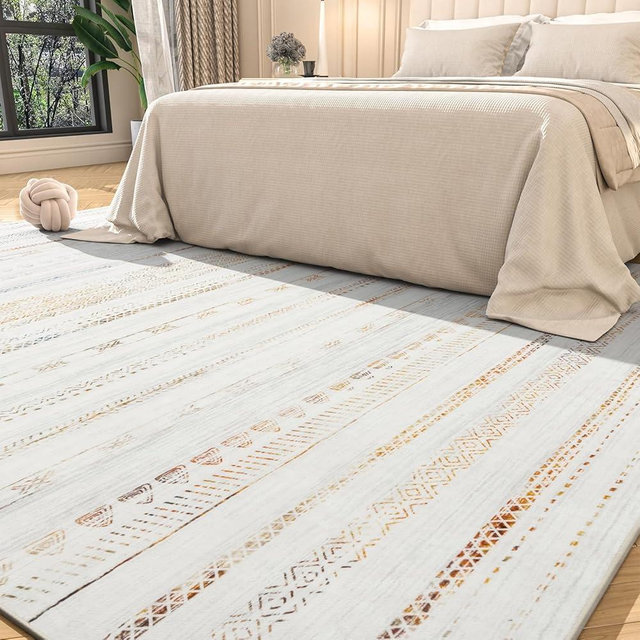 5x7 Area Rugs for Living Room Machine Washable Rug Distressed Indoor Carpet Neutral Moroccan Boho Rug Ultra Soft Area Rug for Bedroom Dining Room Playroom Office