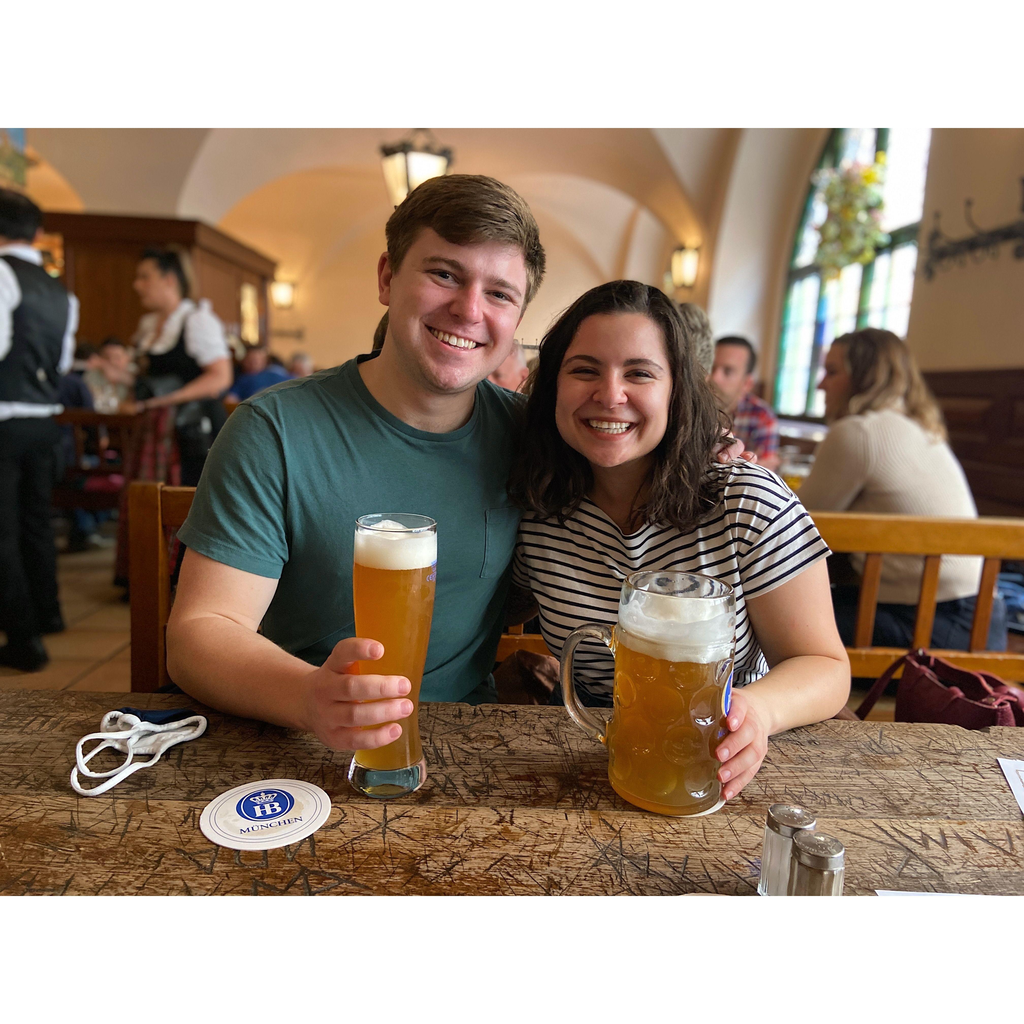 Had to have plenty of beer in Munich - starting in Hofbräuhaus München!