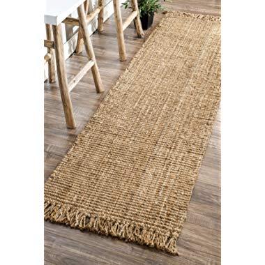 nuLOOM Natura Collection Chunky Loop Jute Runner Rug, 2' 6" x 8', Natural