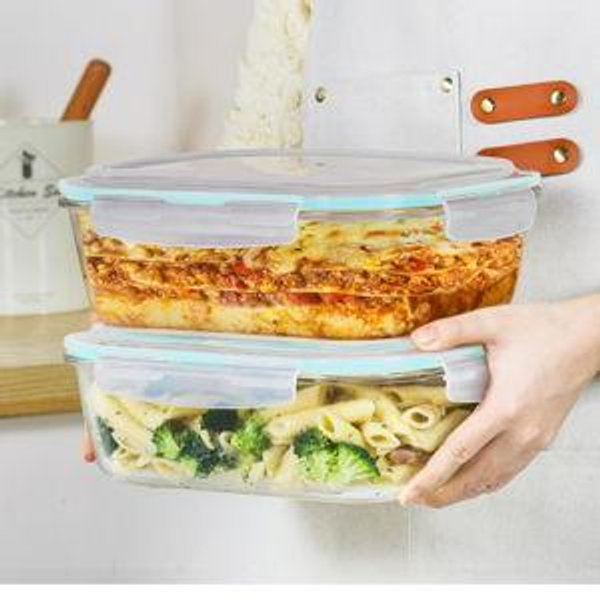 Vtopmart 2Pack 2260ml/ 76.4oz Large Glass Containers Food Storage with Lids