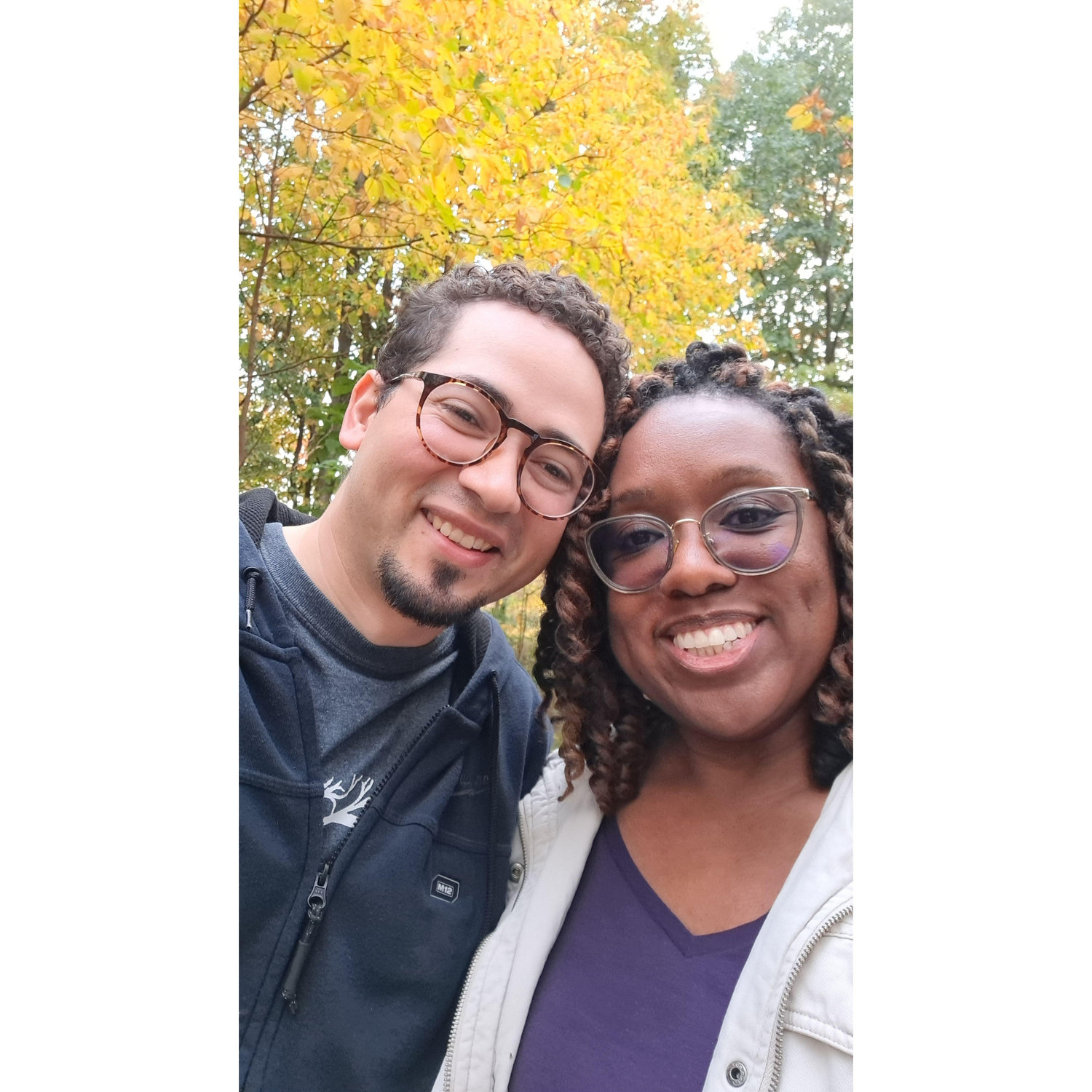 Enjoying autumn colors at Mike & Kathy's