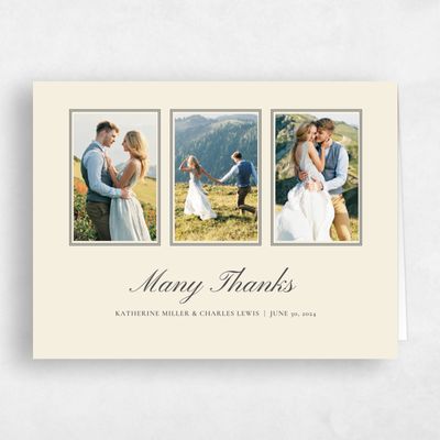 Beige Landscape Wedding Thank You - Abbey Photo