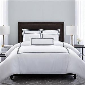 Wamsutta® Hotel Triple Baratta Stitch King Comforter Set in Navy