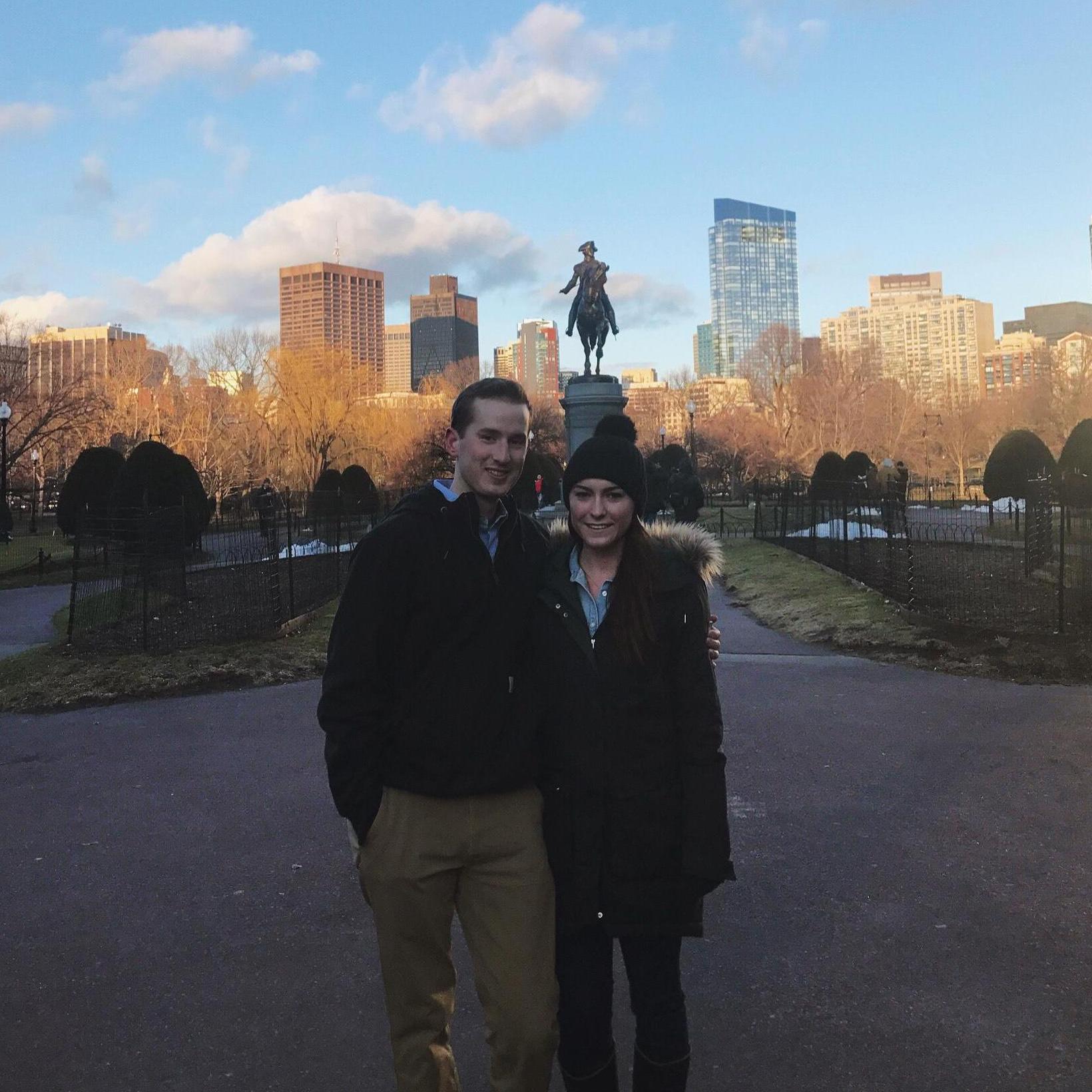 During their senior year, Sydney and Caleb spent A LOT of time in Boston (especially at the train station)