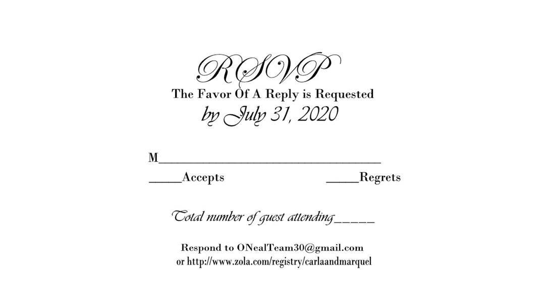 The Wedding Website of Carla Warren and Marquel O'Neal