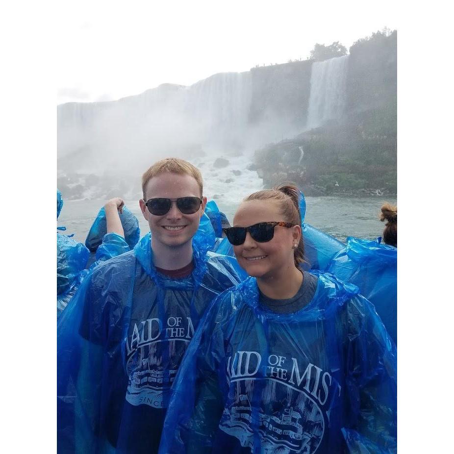 We took a family trip to Niagara Falls. Here we are on the Maid of the Mist in our official ponchos. I use the term "poncho" loosely. We needed an official change of clothes afterwards.