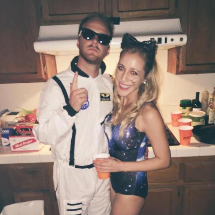 Space Cat and Astronaut for Halloween