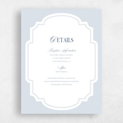 Blue Bordered Wedding Enclosure - Marisol