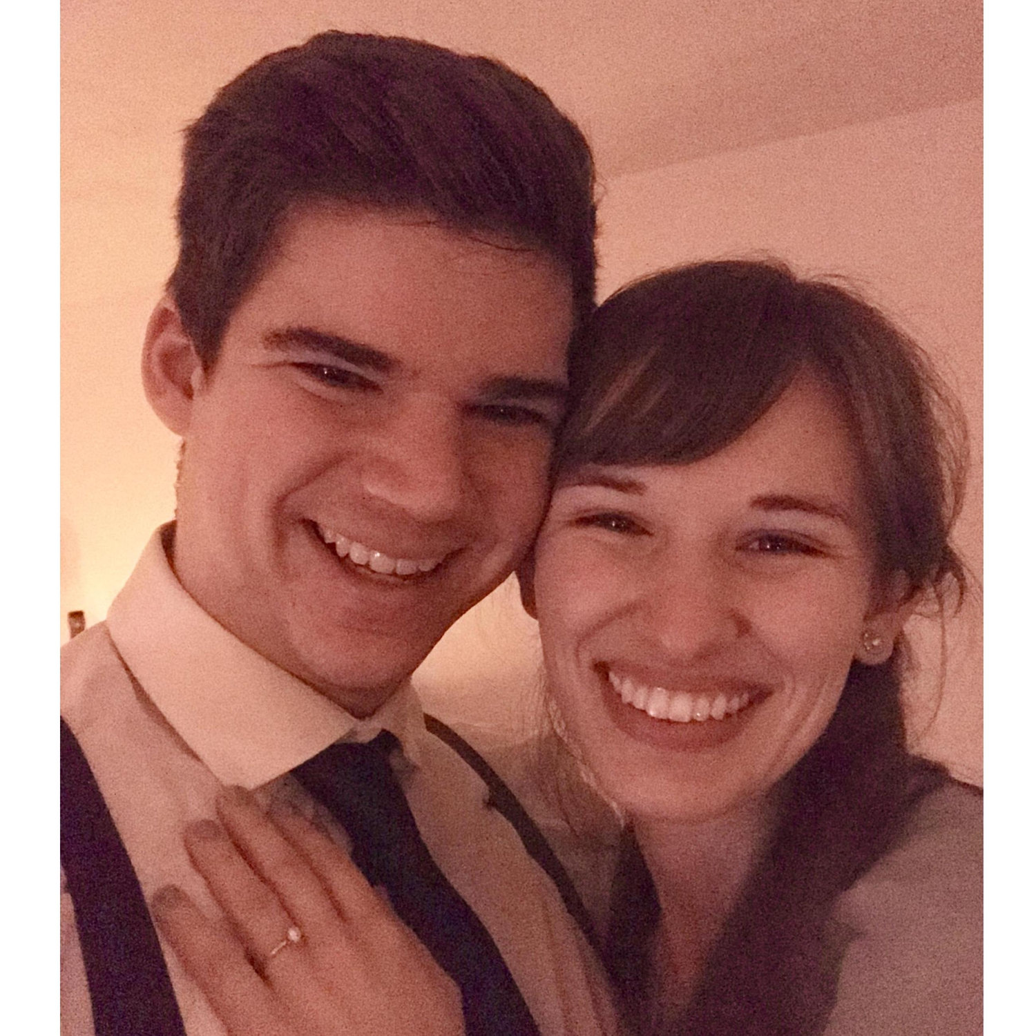 Matt prepared a candlelight dinner with dancing for the evening when he proposed.