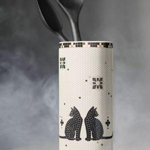 The Bistro Tile Stoneware Vase: Halloween Edition