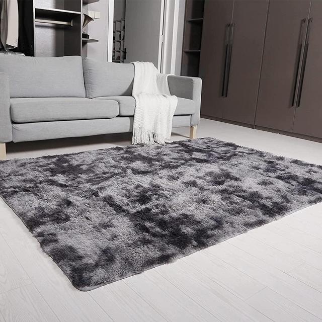 Aternoon Area Rugs (5x8 Feet, Tie-Dyed Dark Grey)