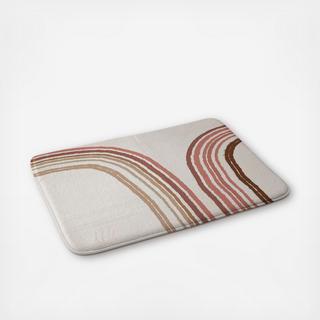 Mid Century Line Art VIII Memory Foam Bath Mat