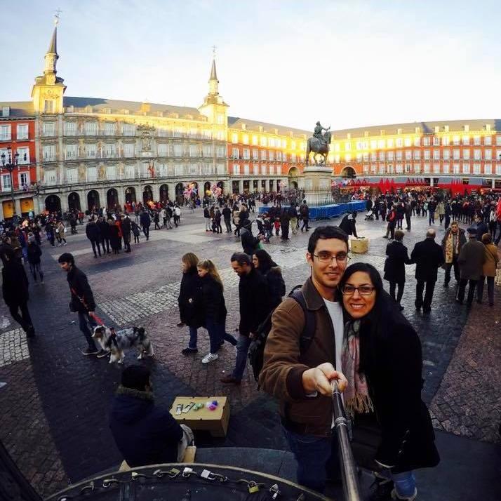 We loved visiting town squares in Europe. This one is the Plaza Mayor in Madrid, Spain.