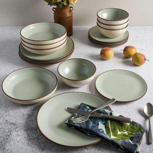 Gibson Elite Contempo Classic 32-Piece Double Bowl Terracotta Dinnerware Set