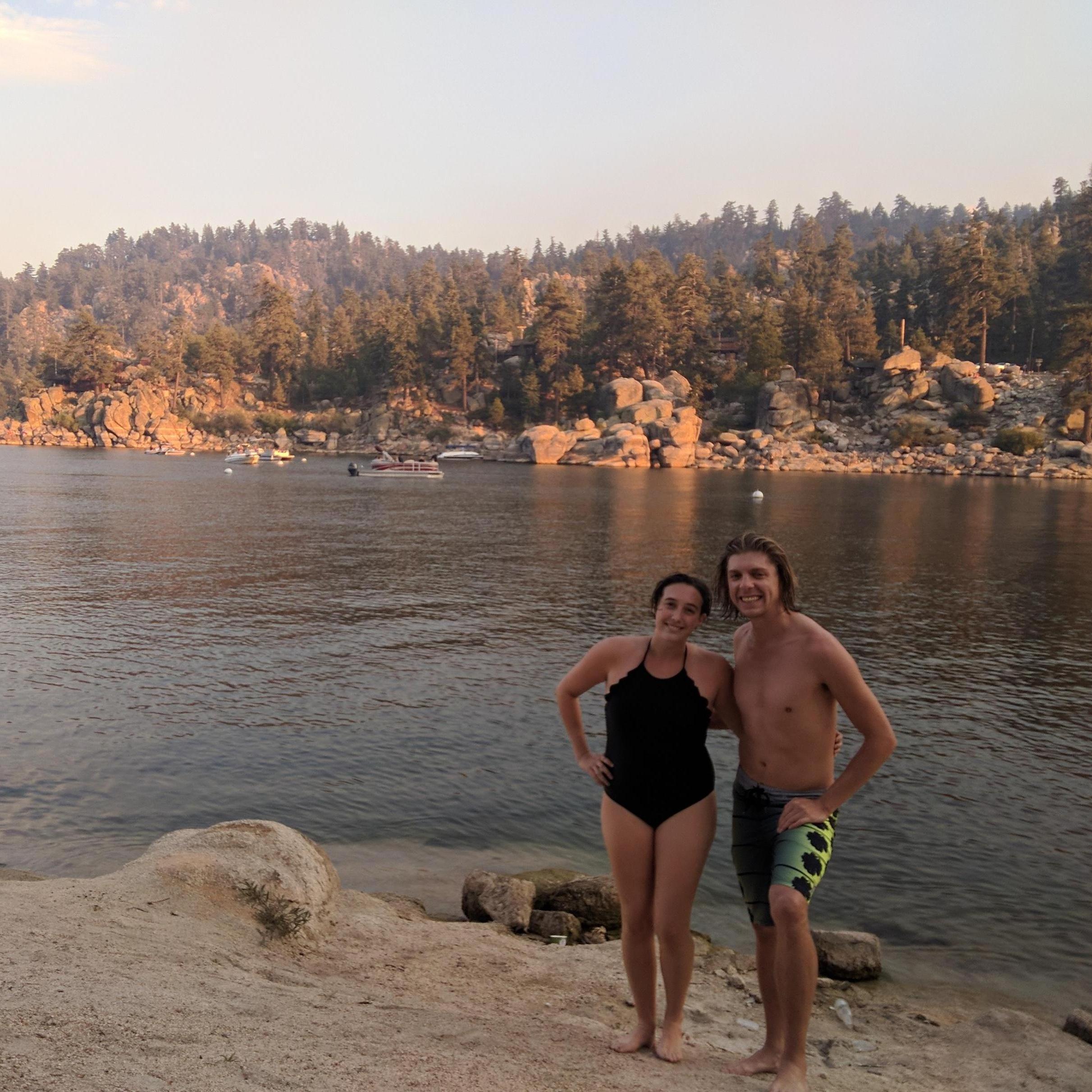 Taking a Dip in Big Bear Lake