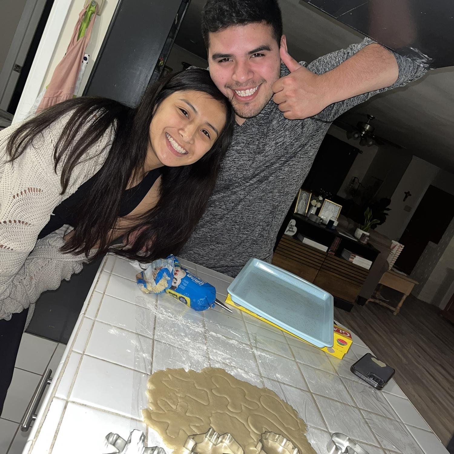 Christmas cookie decorating with friends