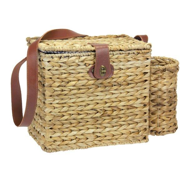 Banana Leaf Wine Caddy Picnic Basket                    by                              Household Essentials