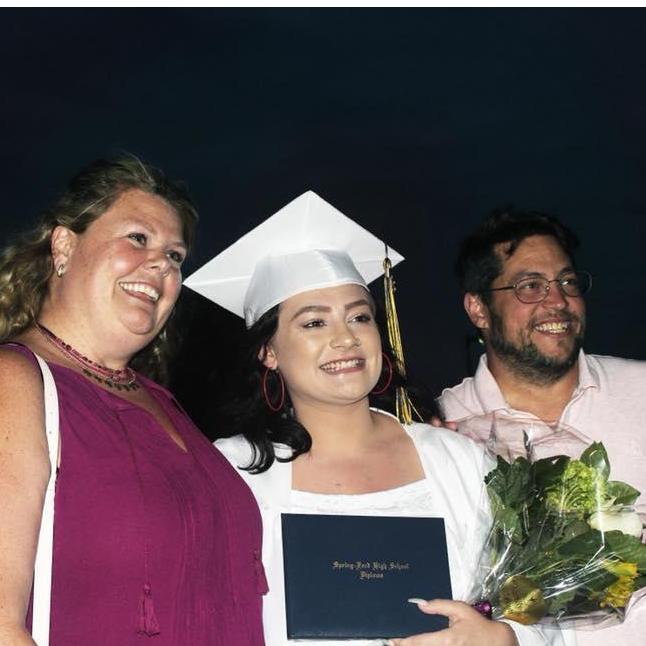 At Devin's graduation