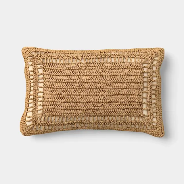 Lumbar Palm Weave Pillow - Threshold™