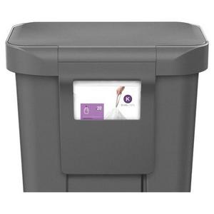 simplehuman Studio 45L Rectangular Trash Can Gray