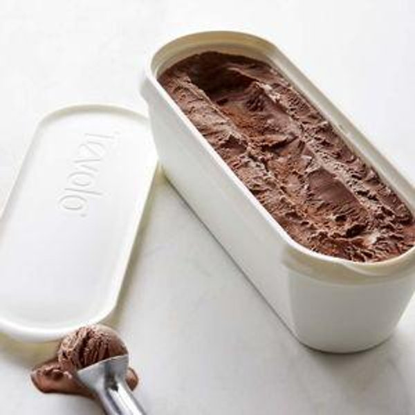 Insulated Ice Cream Storage Tub, Oval | White, 1.5 qt