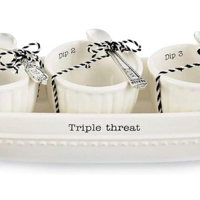 Mud Pie Circa Cracker Trays and Serving Sets (Cracker Bowl Set)