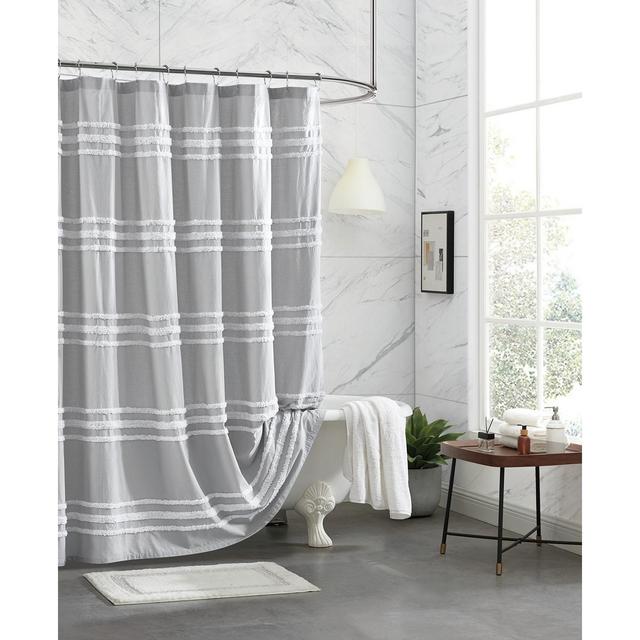 DKNY Chenille Stripe Shower Curtain, 72" x 72"