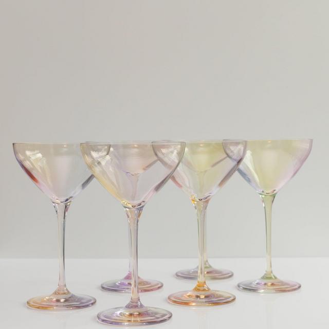 Estelle Colored Martini Glass - Set of 6 {Iridescent}