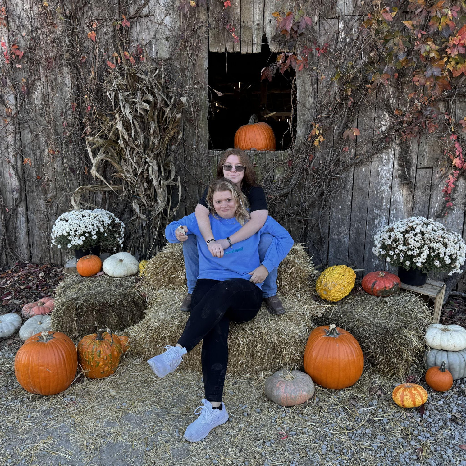 Pumpkin patch together for the first time