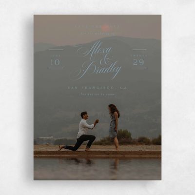 Powder Blue Wedding Save the Date - Loren Photo