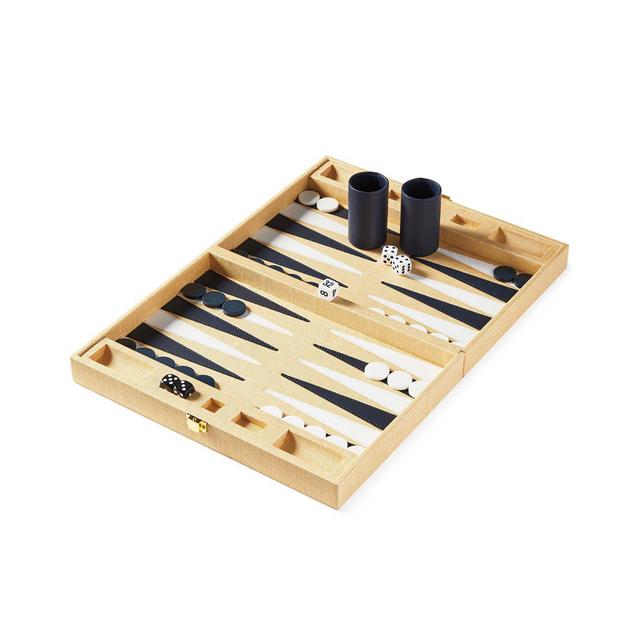 Raffia Backgammon Set