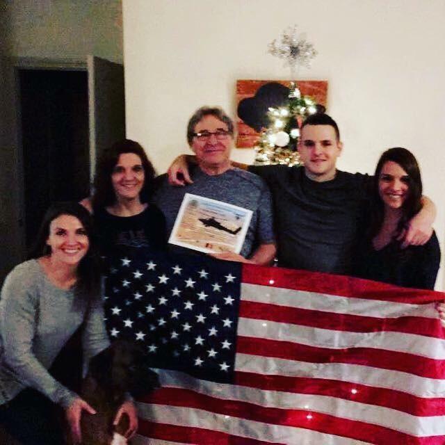 The most precious gift when Anthony couldn't be home- Anthony flew this American flag flew over Afghanistan for Mr. & Mrs. Goldin.