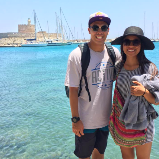 college nicole + jed (in greece!)