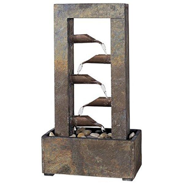 Kenroy Home Waterdrop Natural Slate Tabletop Fountain