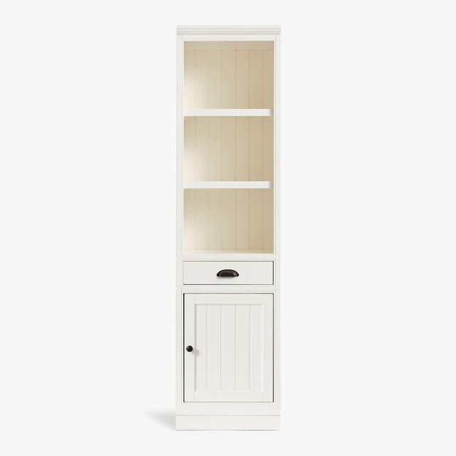Aubrey 19'' Shelf with Cabinet, Dutch White