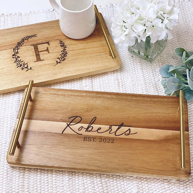 Serving Tray With Handles, Personalized...