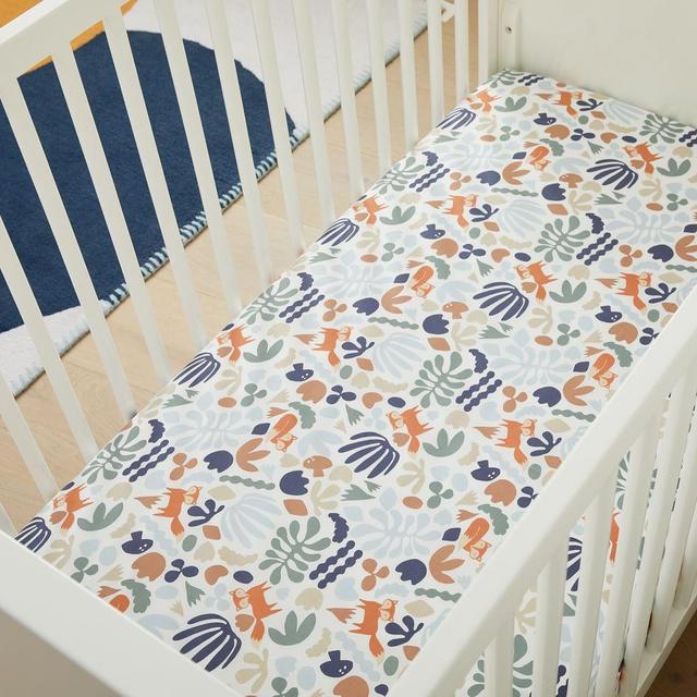 Kate Zaremba Woodland Crib Sheet, Multi