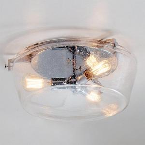Modern Industrial Seeded Glass Ceiling Light