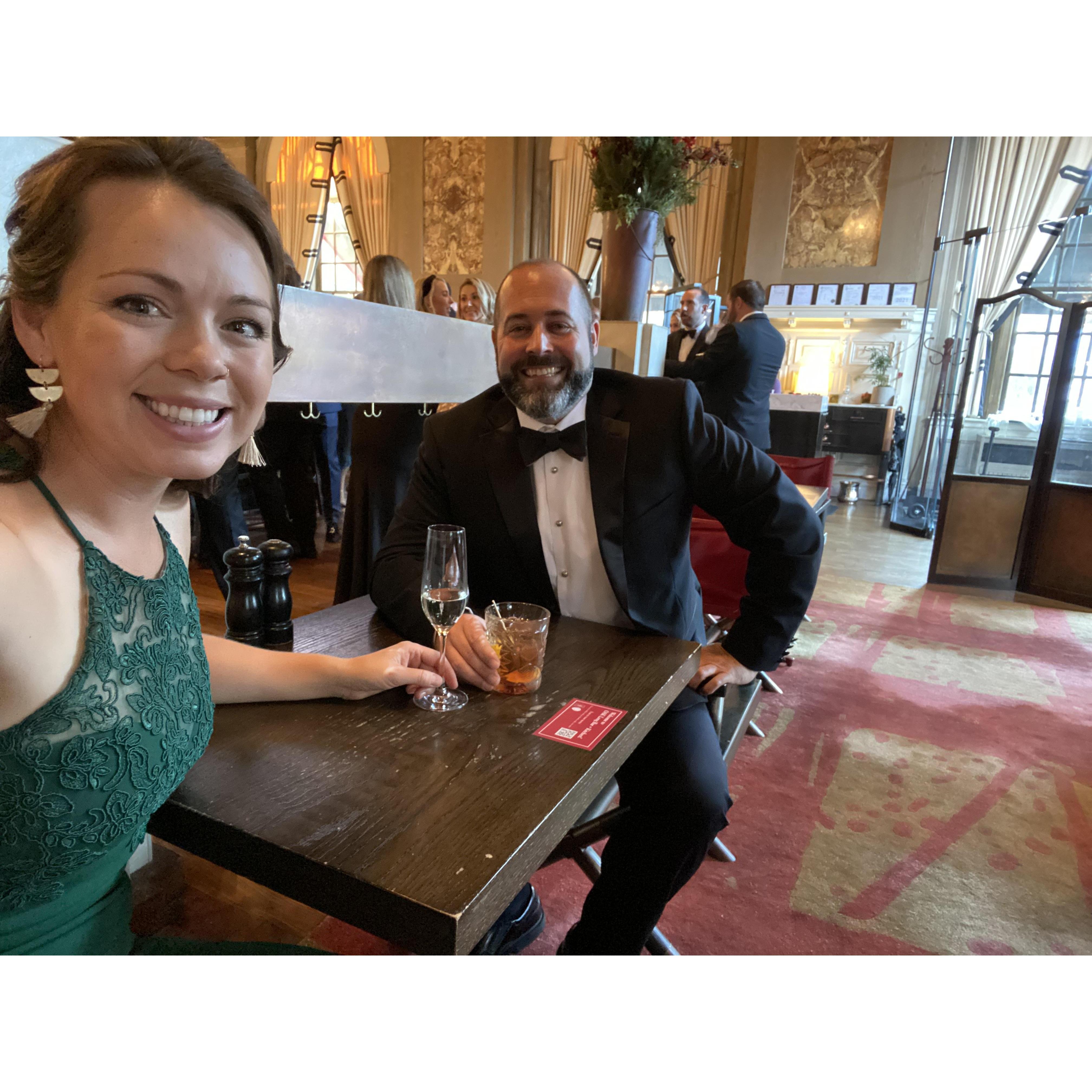 Our first time out and about "post-COVID" at a beloved friend's wedding in Boston.
