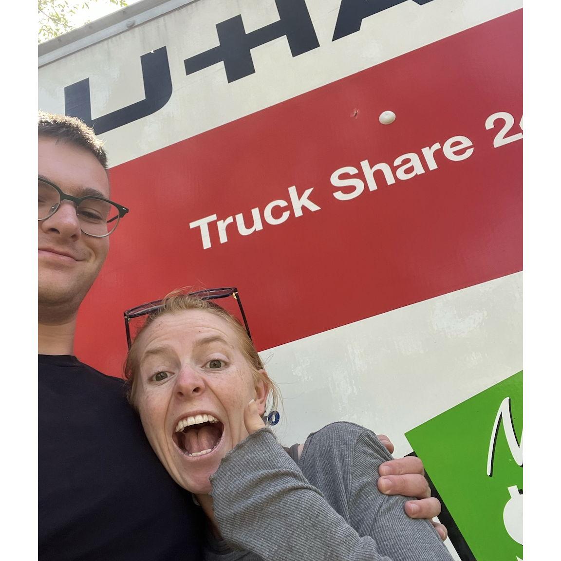 Driving a U-Haul from Oregon after David's Subaru broke down