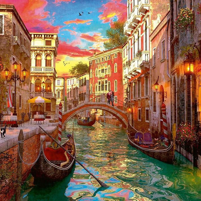 Ravensburger Venice Romance 1000 Piece Jigsaw Puzzle for Adults | Unique, Pieces | Anti-Glare Surface | FSC Certified, Eco-Friendly | Amazon Exclusive