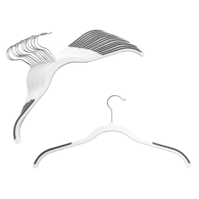 ORG Slim Grips Shirt Hangers in White (Set of 16)