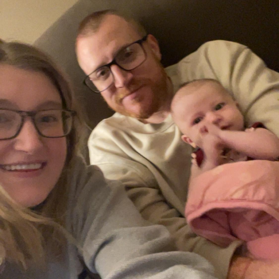 Us watching baby Cora!