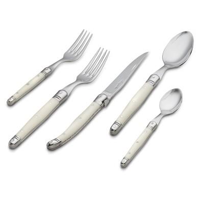 Jean Dubost Laguiole 20-Piece Flatware Set, Ivory