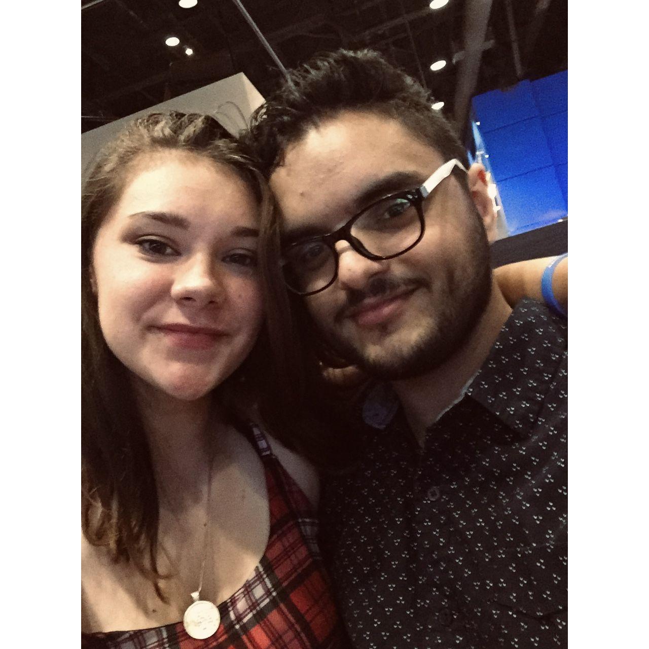 We went out together to celebrate a friend. This was the first time we went out socially as a couple.