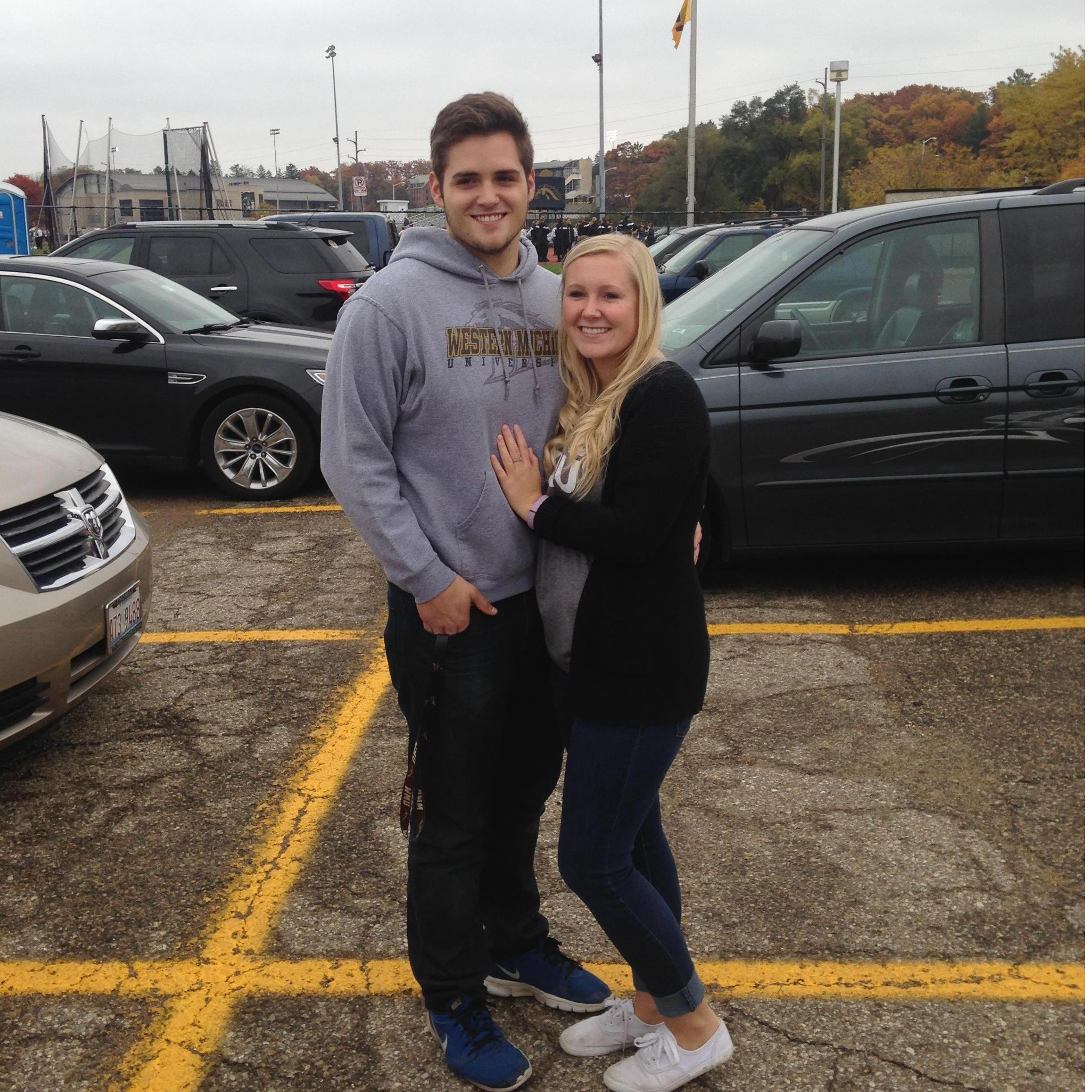 2014-Jason and Hannah’s first Homecoming game at Western Michigan University
