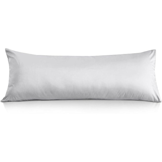 Body Pillow Cover 20x72 Body Pillow Case 100% Egyptian Cotton Hotel Quality 1-Pieces Silver Grey Body Pillow Cover Premium 600 Thread Count Body Pillowcase Zipper Closure - 20 x 72, Silver Grey Solid