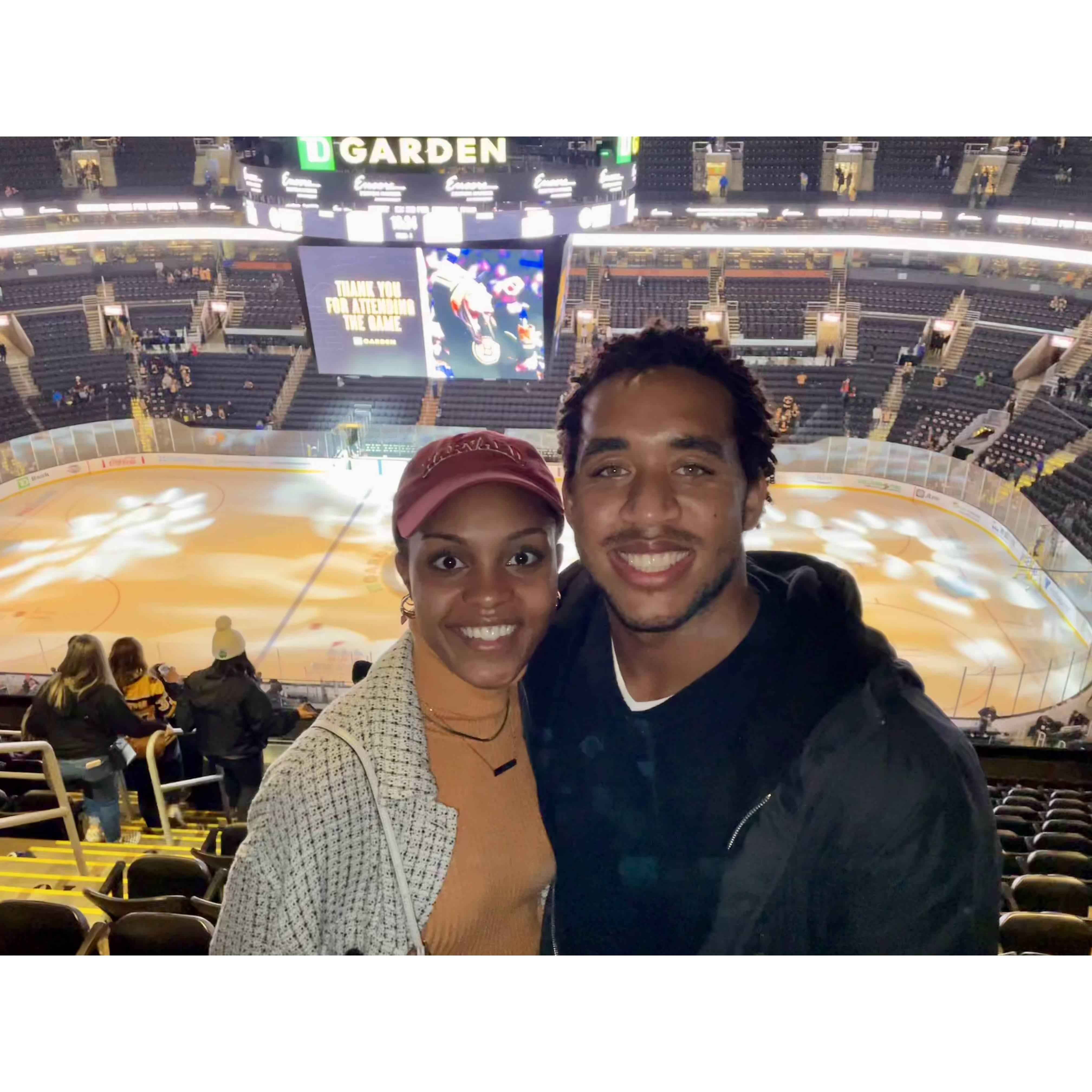 The one where we went to our first Bruin's game and found out that hockey is kind of fun