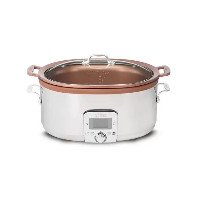 All-Clad Gourmet 7 qt. Slow Cooker with Aluminum Insert in Silver